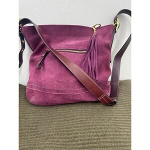 Coach VINTAGE Y2K 1418 Legacy fuchsia Suede Shoulder/Crossbody (pu300thrifty